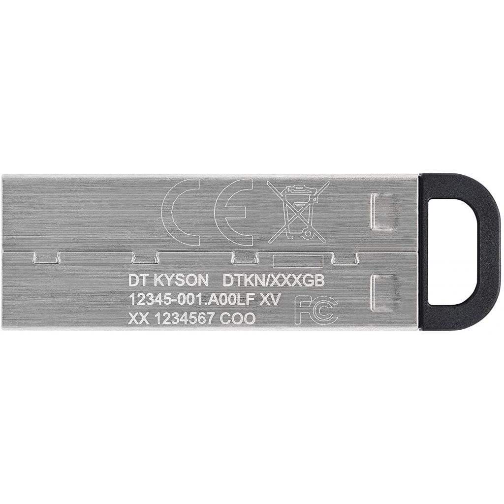 USB флеш накопитель Kingston 256GB DT Kyson Silver/Black USB 3.2 (DTKN/256GB) изображение 3