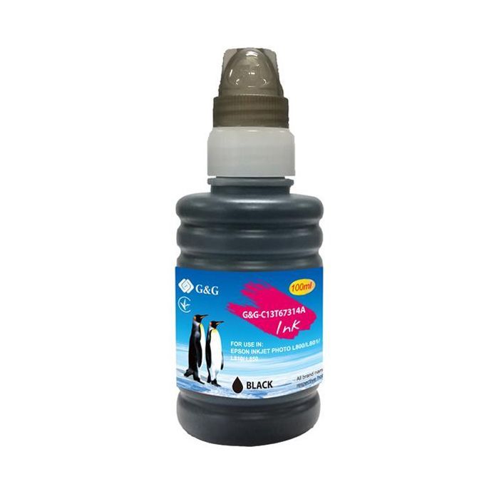 Чернила G&G Epson L800 black, контейнер 100мл (G&G-C13T67314A)