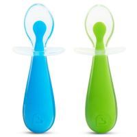Набор детской посуды Munchkin Gentle Scoop Ложки силиконовые 2 шт Голубой, Зеленый (27147.01)