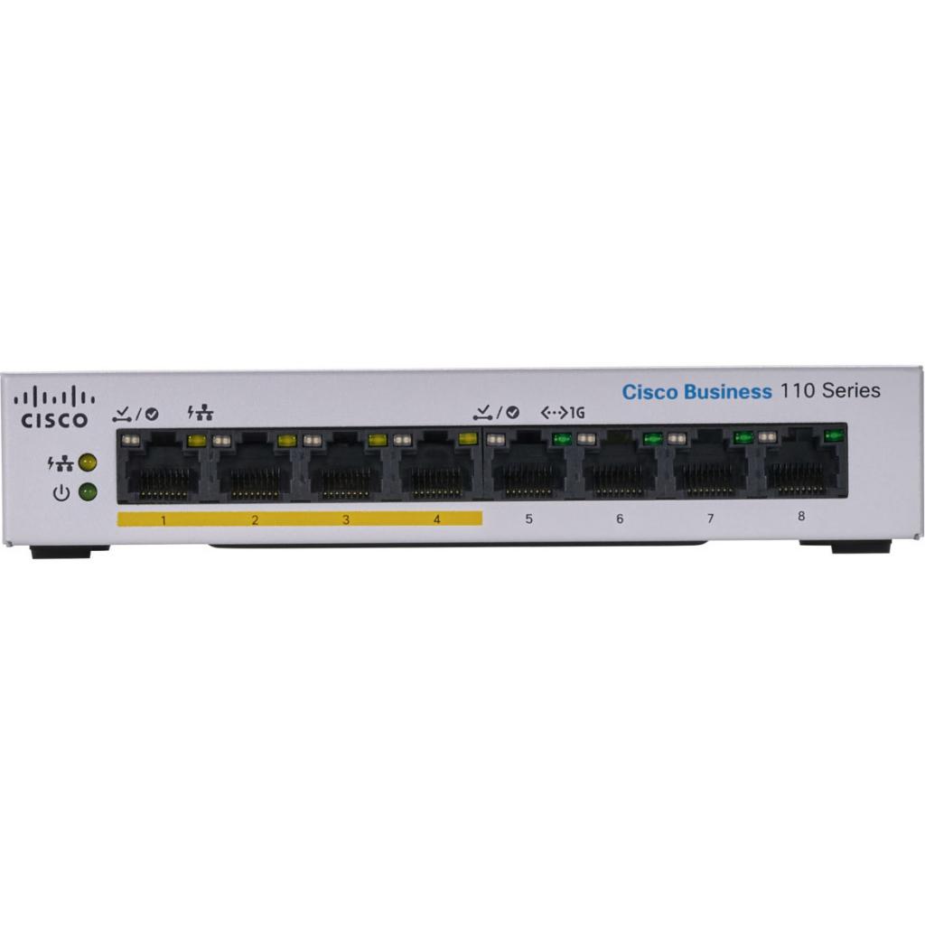 Комутатор мережевий Cisco CBS110-8PP-D-EU зображення 3