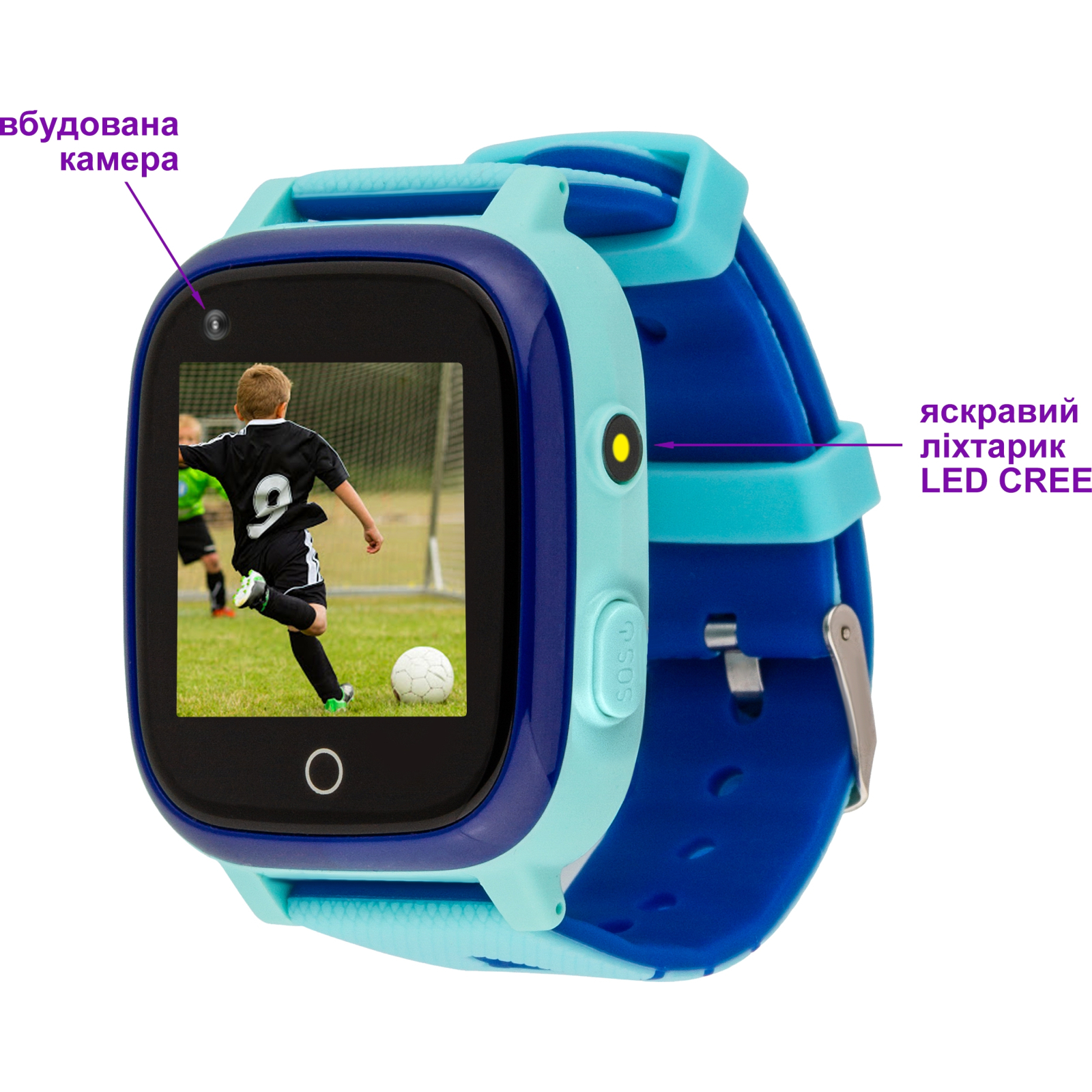 Смарт-часы Amigo GO005 4G WIFI Kids waterproof Thermometer Blue (747017) изображение 4