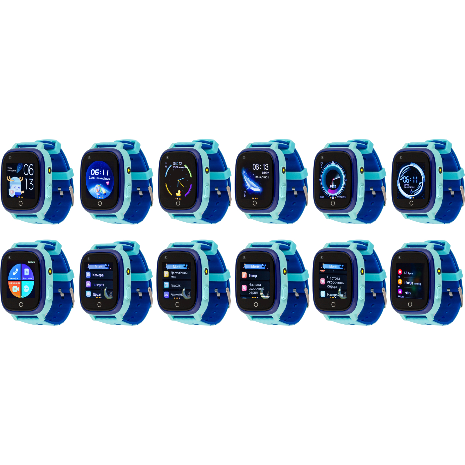 Смарт-годинник Amigo GO005 4G WIFI Kids waterproof Thermometer Blue (747017) зображення 7
