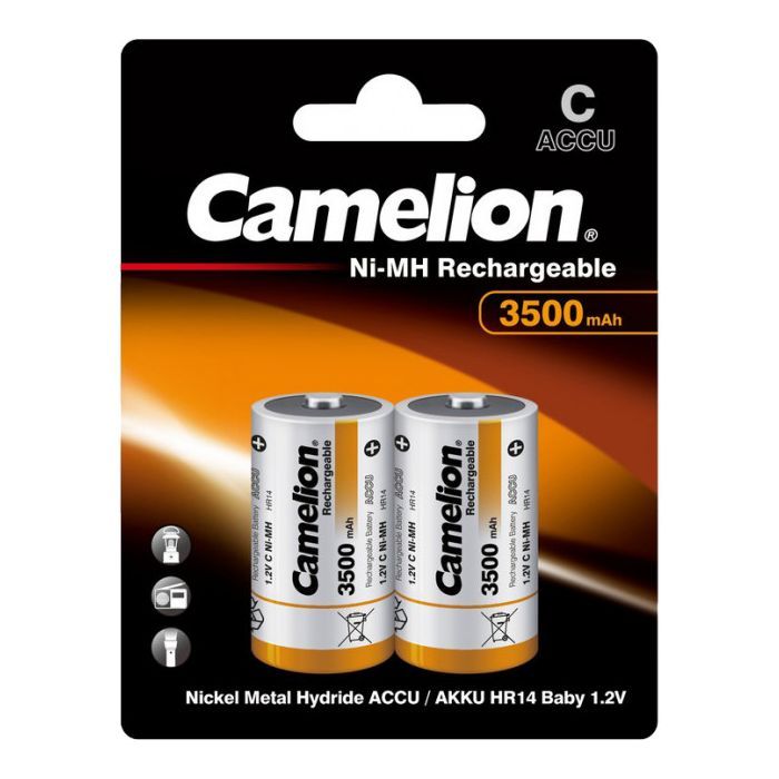 Акумулятор Camelion C 3500mAh Ni-MH * 2 R14-2BL (NH-С3500BP2)