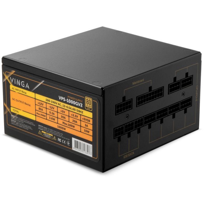 Блок питания Vinga 1000W (VPS-1000GV2) изображение 3