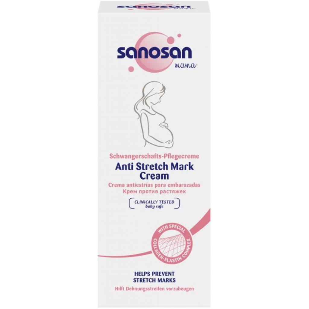 Косметика для мам Sanosan Mama крем від розтяжок для вагітних, 200 мл (4003583207190) зображення 2