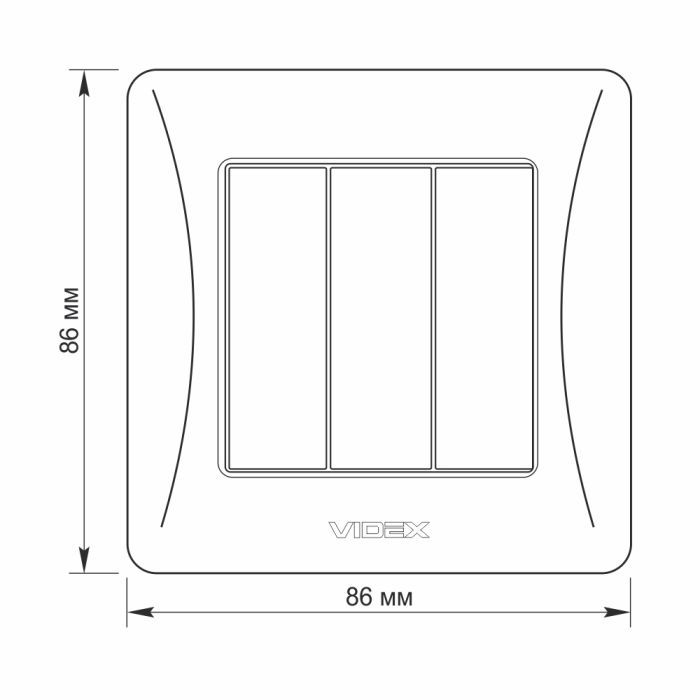 Выключатель Videx BINERA 3кл белый (VF-BNSW3-W) изображение 5