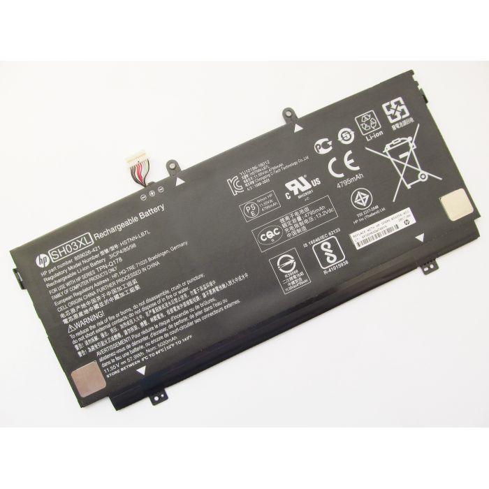 Аккумулятор для ноутбука HP Spectre 13-ae SH03XL, 5020mAh (57.9Wh), 3cell, 11.55V, Li-io (A47432) изображение 2
