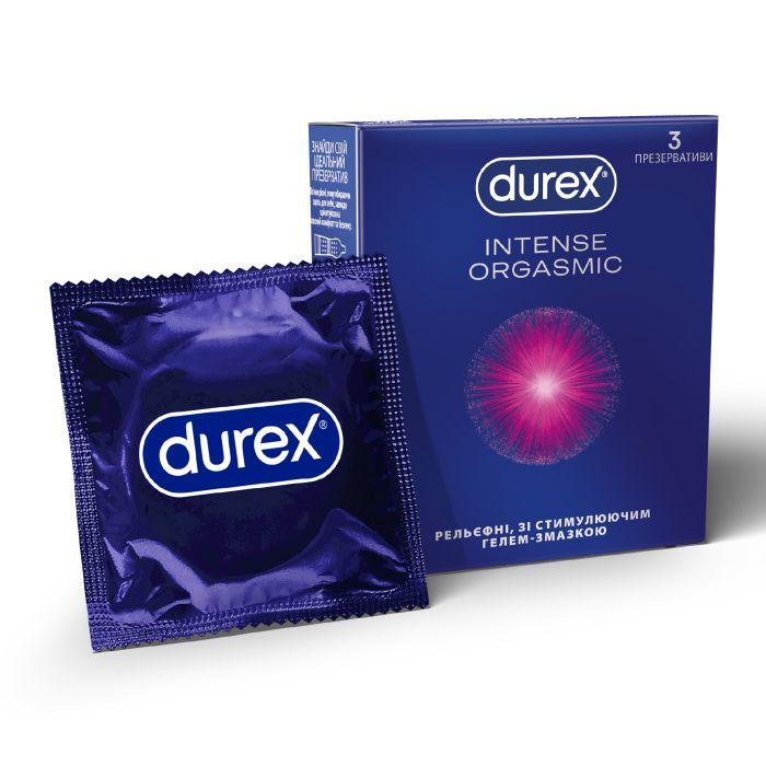 Презервативы Durex Intense Orgasmic рельефные со стимул. гелем-смазкой 3 шт. (5052197056068)