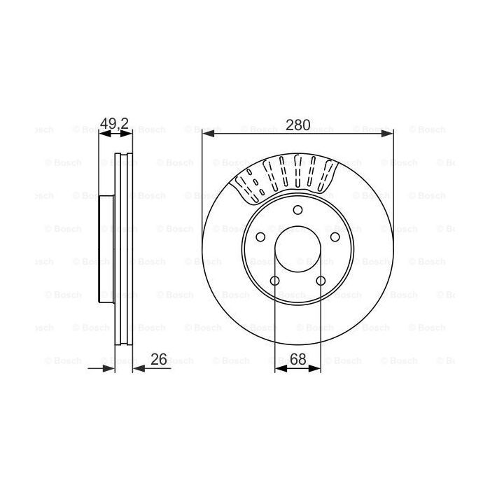 Гальмівний диск Bosch 0 986 479 678 зображення 2