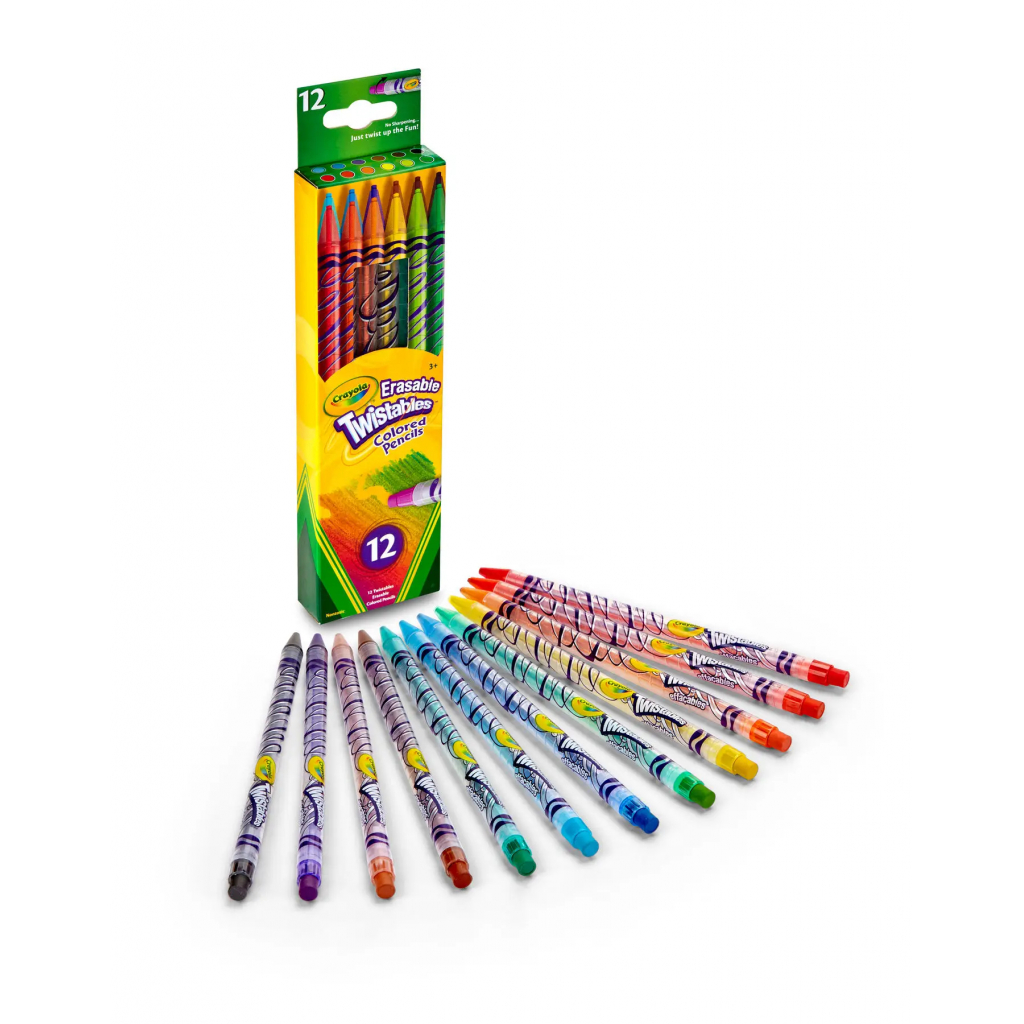 Карандаши цветные Crayola Твист выкручиваются и стираются 12 шт (256360.024) изображение 2