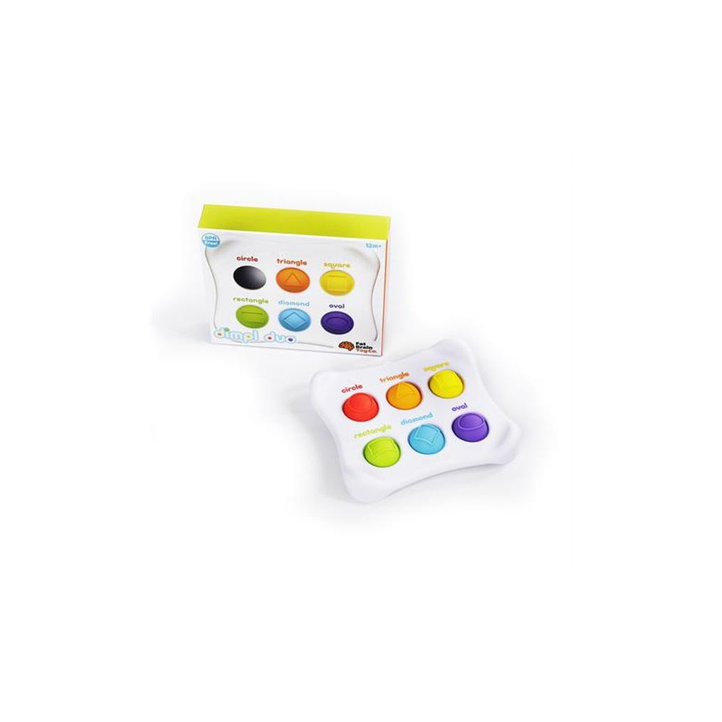 Розвиваюча іграшка Fat Brain Toys Сенсорна Колір Форма Dimpl Duo Брайль (F208EN) зображення 2