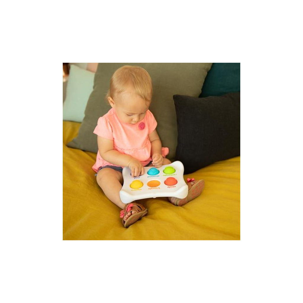Розвиваюча іграшка Fat Brain Toys Сенсорна Колір Форма Dimpl Duo Брайль (F208EN) зображення 5