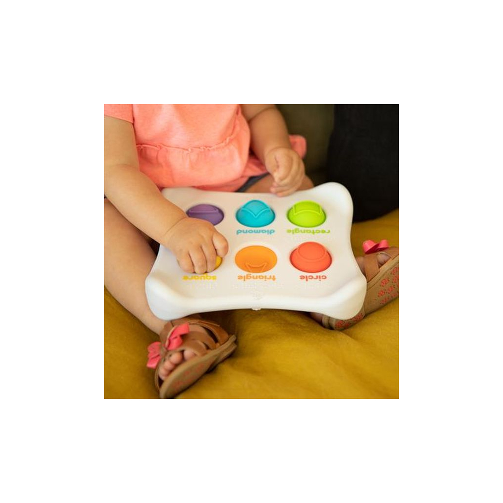 Розвиваюча іграшка Fat Brain Toys Сенсорна Колір Форма Dimpl Duo Брайль (F208EN) зображення 6