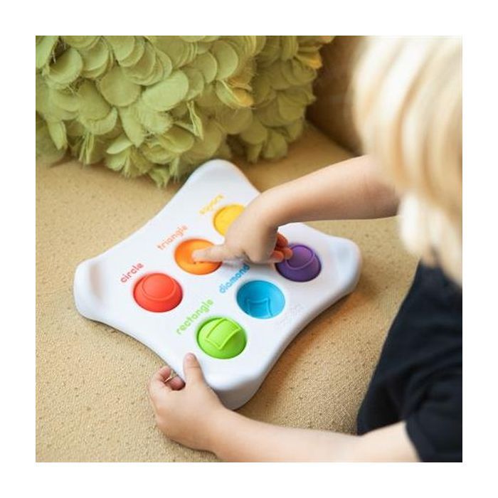Развивающая игрушка Fat Brain Toys Сенсорная Цвет Форма Dimpl Duo Брайль (F208EN) изображение 7
