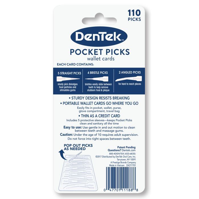 Зубочистки DenTek кишенькові 110 шт. (047701111888) зображення 2