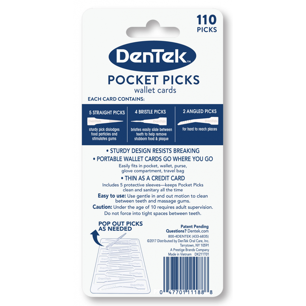 Зубочистки DenTek карманные 110 шт. (047701111888) изображение 2