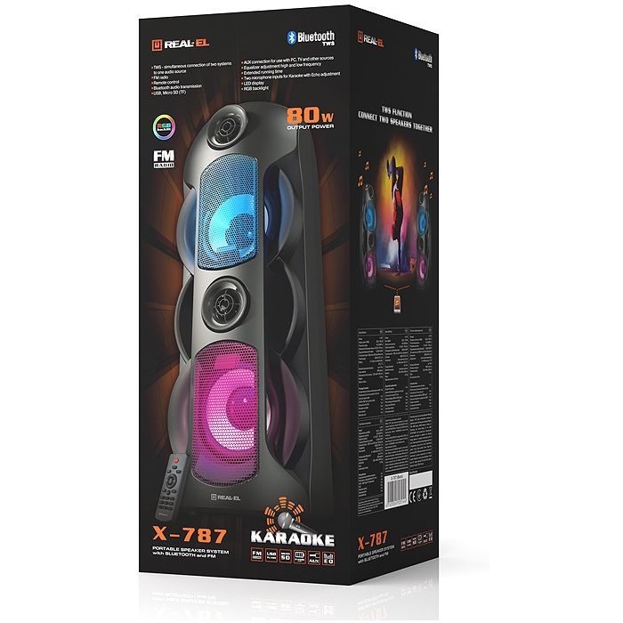 Акустична система REAL-EL X-787 Black зображення 7