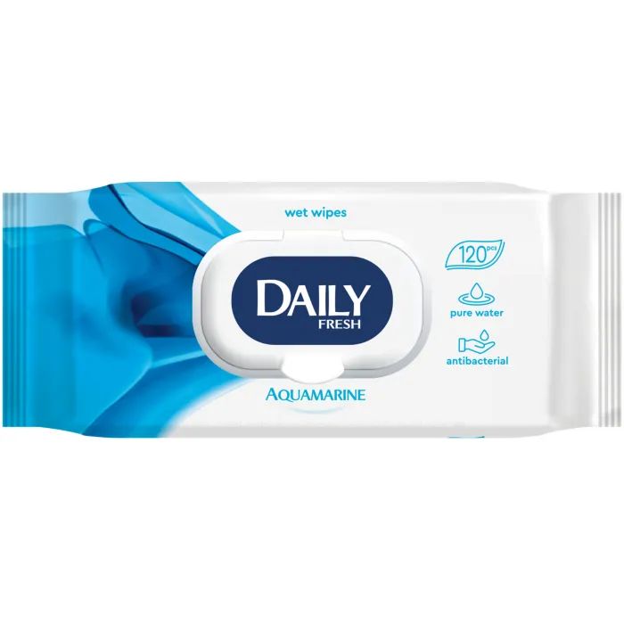Вологі серветки Daily Fresh універсальні з клапаном 120 шт. (4823071642322)