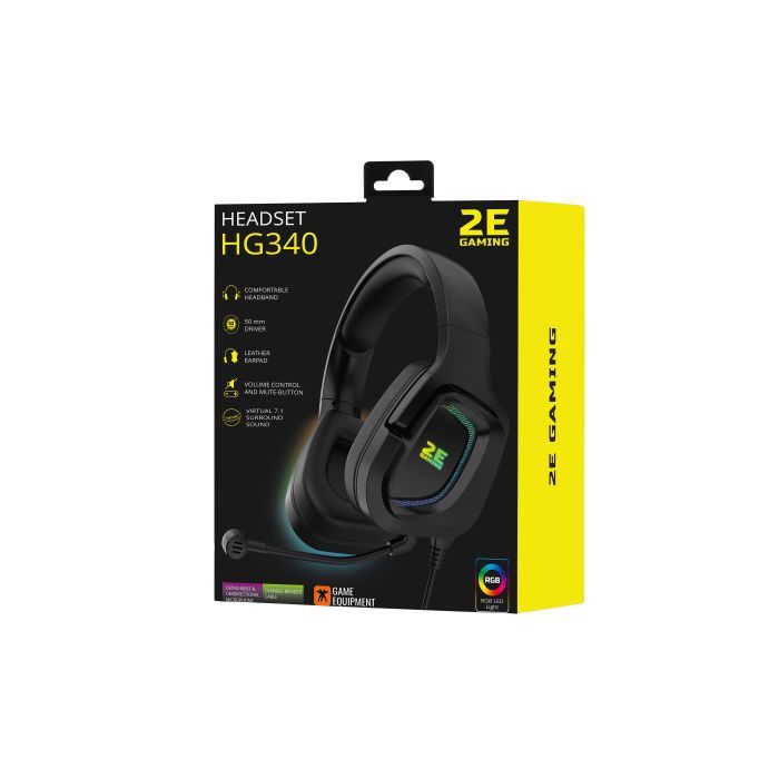 Наушники 2E HG340 RGB USB 7.1 Yellow (2E-HG340YW-7.1) изображение 2