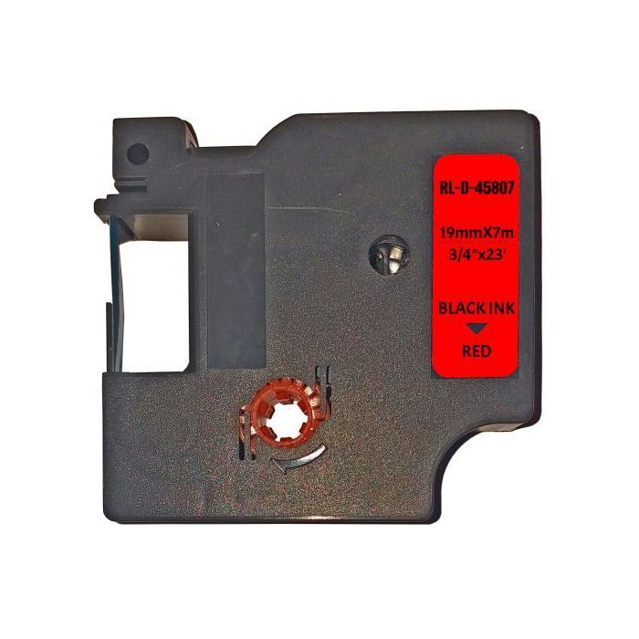Лента для принтера этикеток UKRMARK RL-D-45807P-BK/RE, аналог DYMO S0720870, 19мм х 7м. (900305)