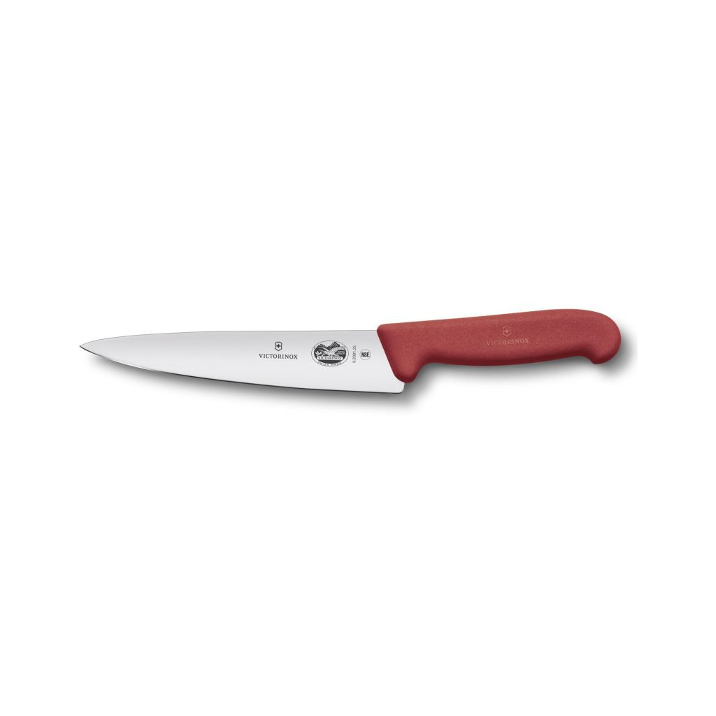 Кухонный нож Victorinox Fibrox Carving 25 см Red (5.2001.25)