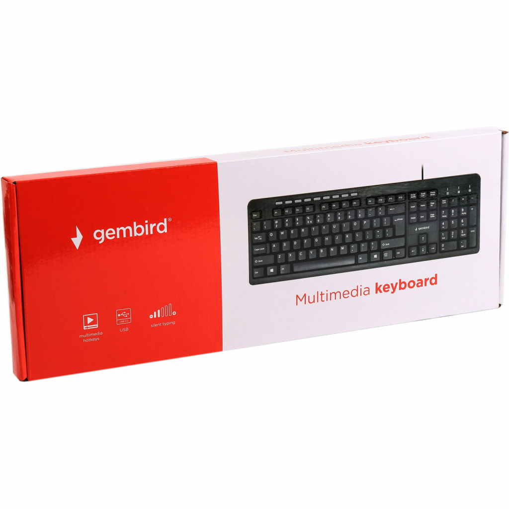 Клавіатура Gembird KB-UM-106-UA USB Black (KB-UM-106-UA) зображення 3