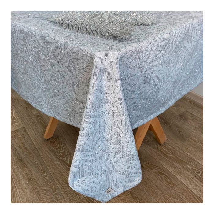 Скатертина Прованс Ельза Сірий срібло 132х132 см (4823093425705) зображення 3