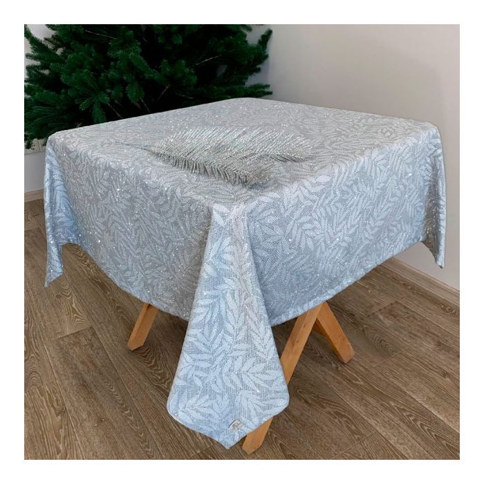 Скатертина Прованс Ельза Сірий срібло 132х132 см (4823093425705) зображення 4