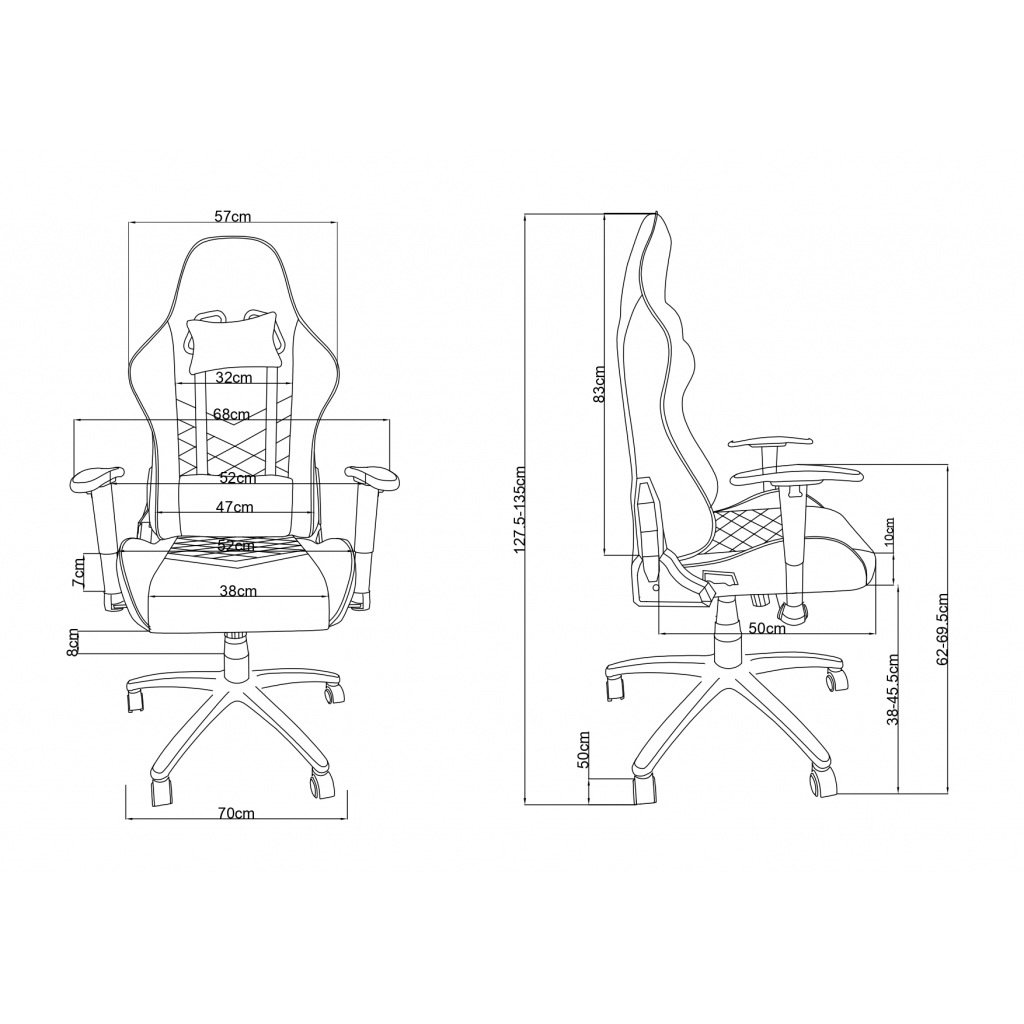 Крісло ігрове 2E GAMING Chair BUSHIDO Black/Black (2E-GC-BUS-BK) зображення 12