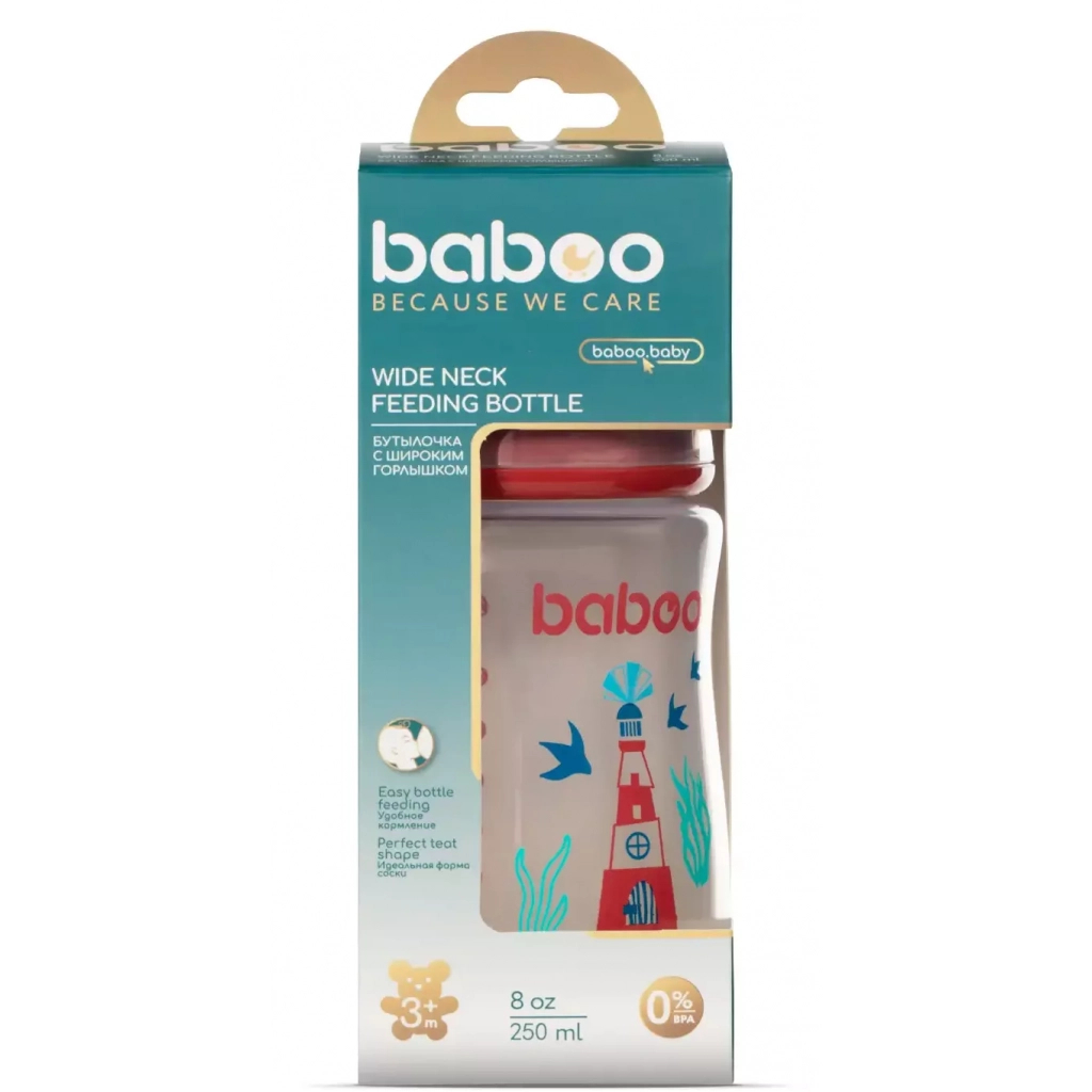 Пляшечка для годування Baboo Морський маяк 250 мл (3-116) зображення 4