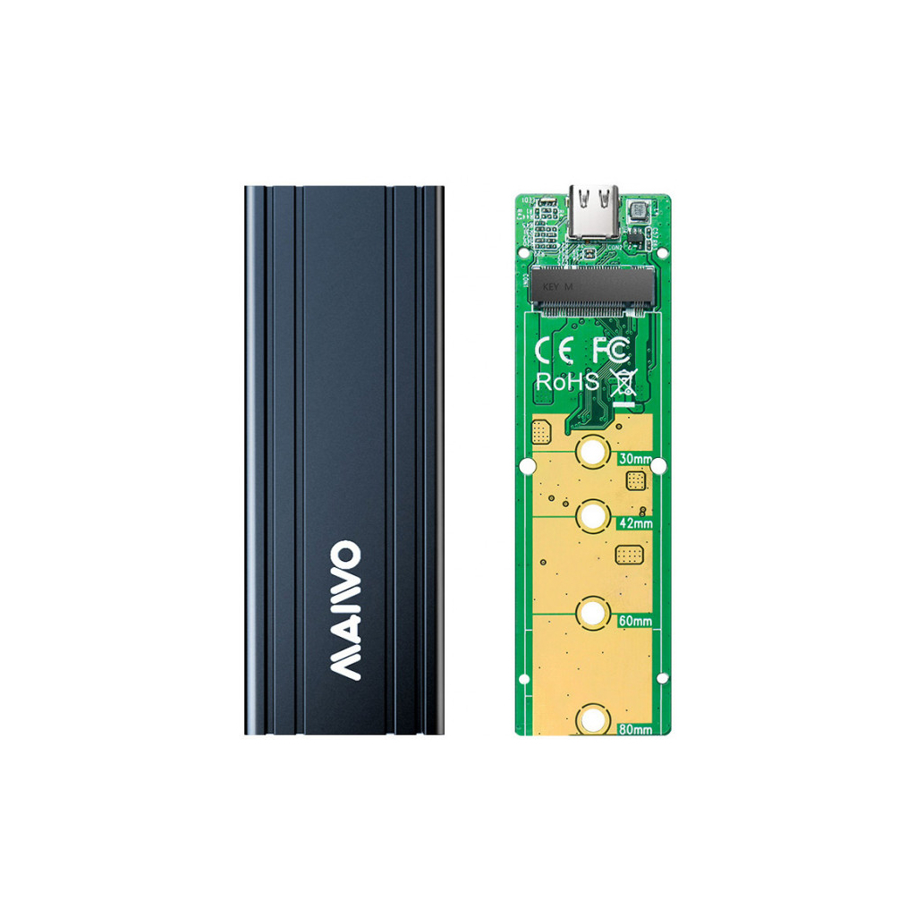 Карман внешний Maiwo M.2 SSD NVMe (PCIe) — USB 3.1 Type-C (K1686P space grey) изображение 5