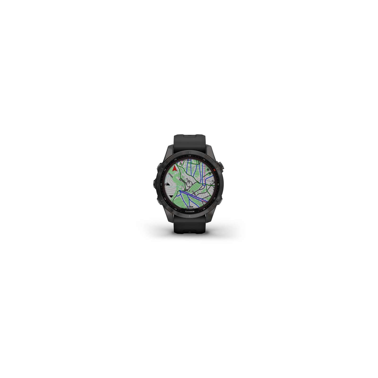 Смарт-годинник Garmin fenix 7S Sapphire Sol,Carbon Gray DLC Ti w/ith Blk Band, GPS (010-02539-25) зображення 4