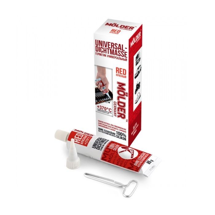 Герметик автомобильный MOLDER UNIVERSAL-DICHTMASSE RED 85г +370С (SIL370)
