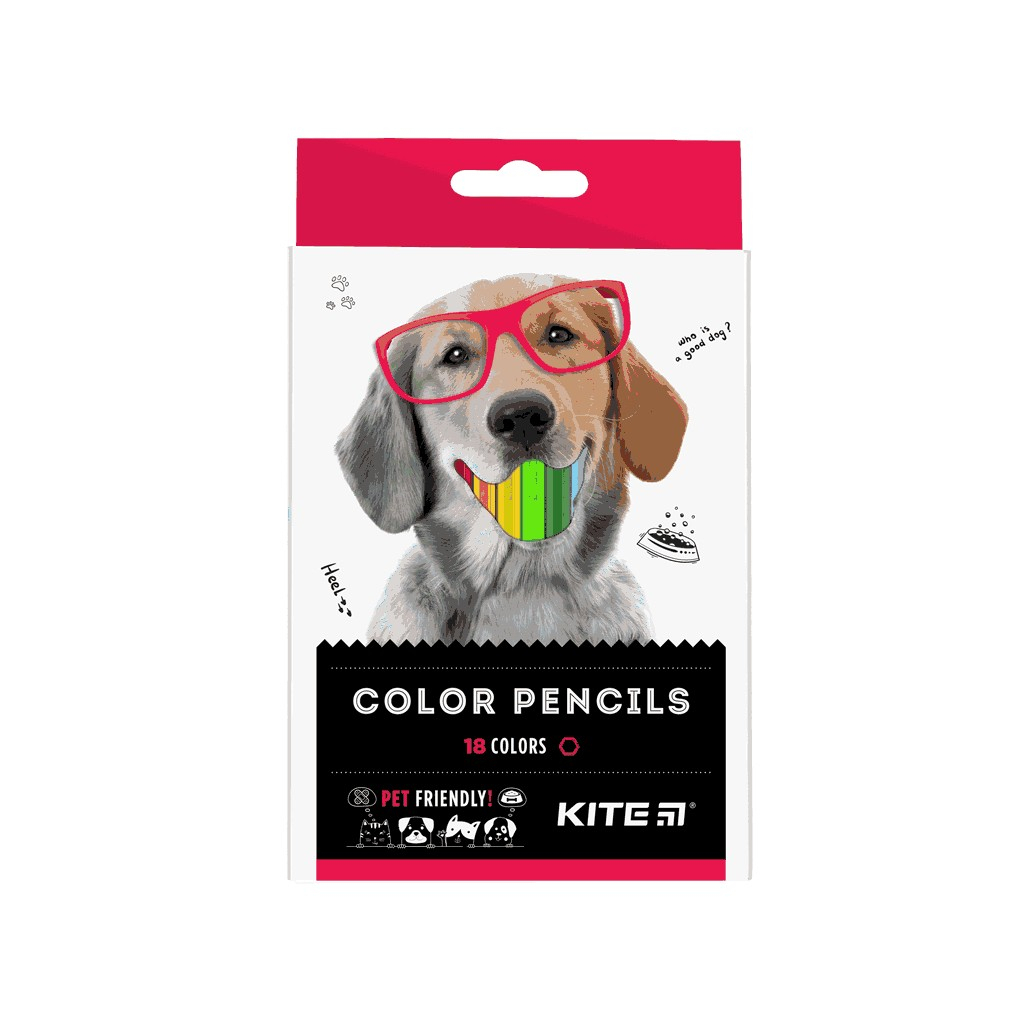 Олівці кольорові Kite Dogs 18 шт (K22-052-1)