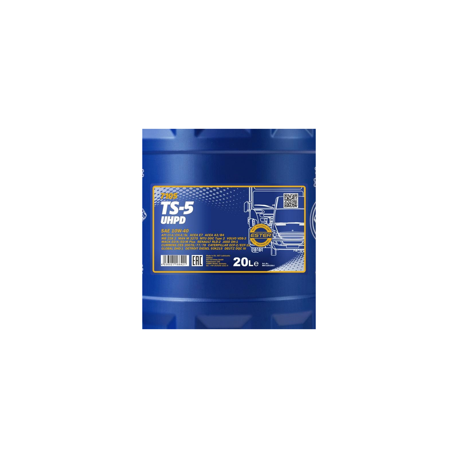 Моторное масло Mannol TS-5 UHPD 20л10W-40 (MN7105-20)