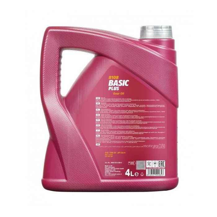 Трансмиссионное масло Mannol BASIC PLUS GETRIEBEOEL 1л 75W-90 (MN8108-1) изображение 2