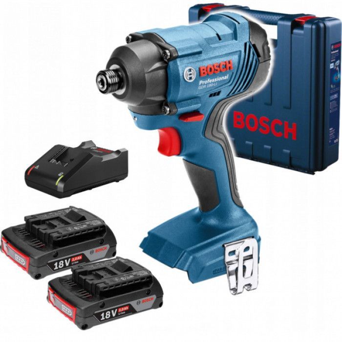 Гайковерт Bosch ударный GDR 180-Li, 2х18 В, 160 Нм, 1/4", 1.1кг, кейс (0.601.9G5.123) изображение 5