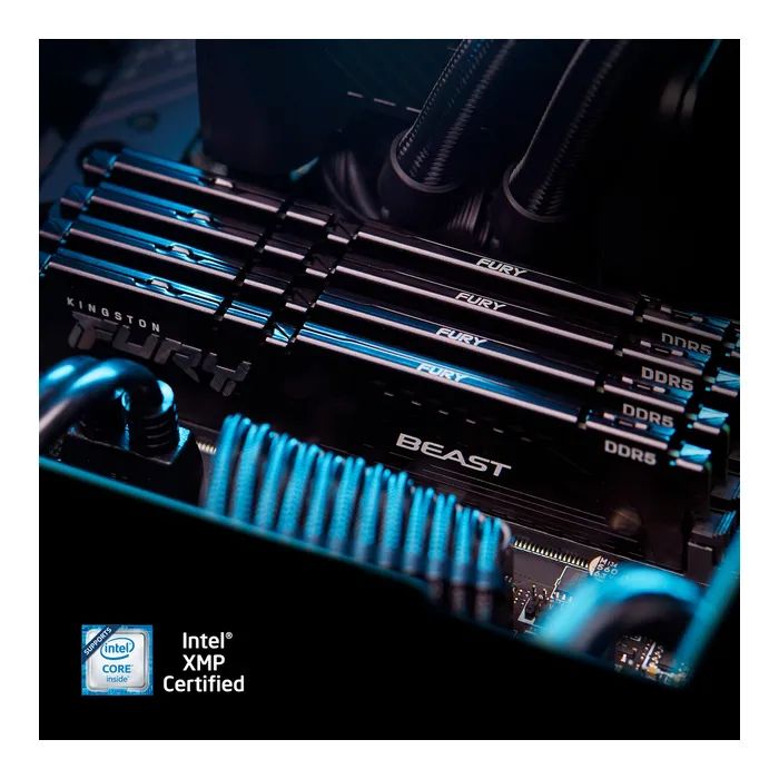 Модуль памяти для компьютера DDR5 16GB (2x8GB) 5200 MHz Beast Black Kingston Fury (ex.HyperX) (KF552C36BBEK2-16) изображение 11