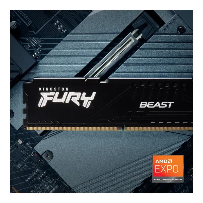 Модуль памяти для компьютера DDR5 16GB (2x8GB) 5200 MHz Beast Black Kingston Fury (ex.HyperX) (KF552C36BBEK2-16) изображение 12
