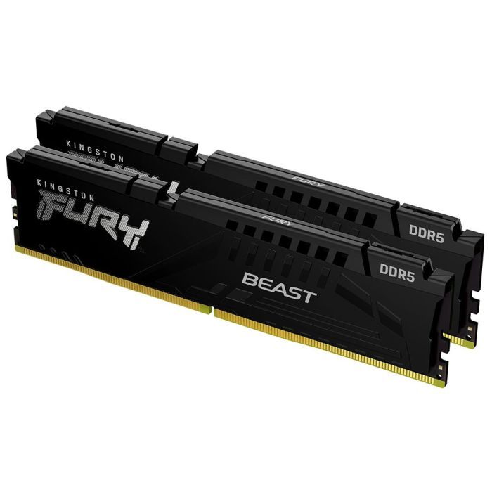 Модуль памяти для компьютера DDR5 16GB (2x8GB) 5200 MHz Beast Black Kingston Fury (ex.HyperX) (KF552C36BBEK2-16)