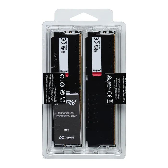 Модуль памяти для компьютера DDR5 16GB (2x8GB) 5200 MHz Beast Black Kingston Fury (ex.HyperX) (KF552C36BBEK2-16) изображение 6