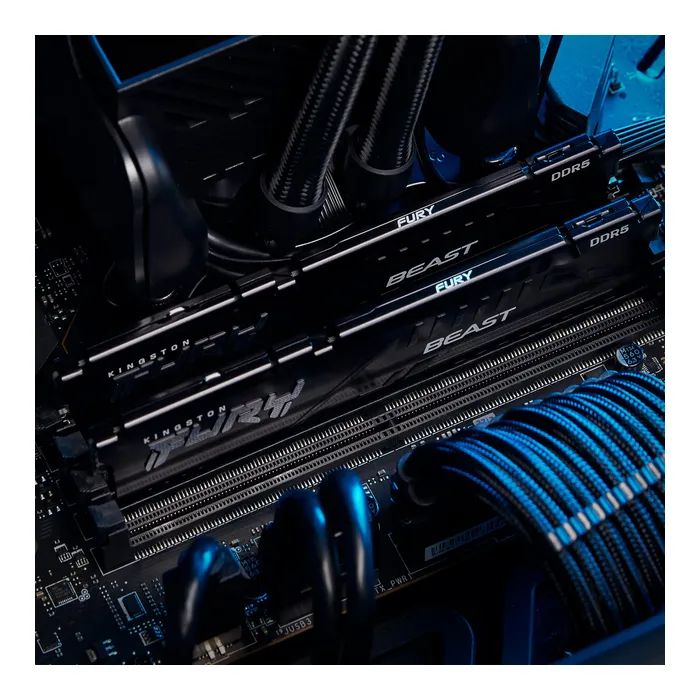Модуль памяти для компьютера DDR5 16GB (2x8GB) 5200 MHz Beast Black Kingston Fury (ex.HyperX) (KF552C36BBEK2-16) изображение 9