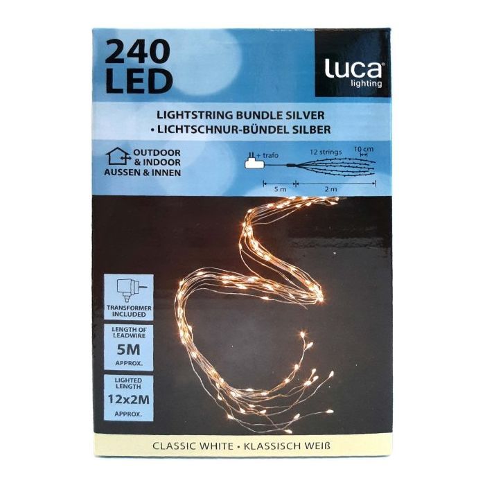 Гирлянда Luca Lighting Охапка струн 2 м серебряная струна теплый белый (8718861853377) изображение 2