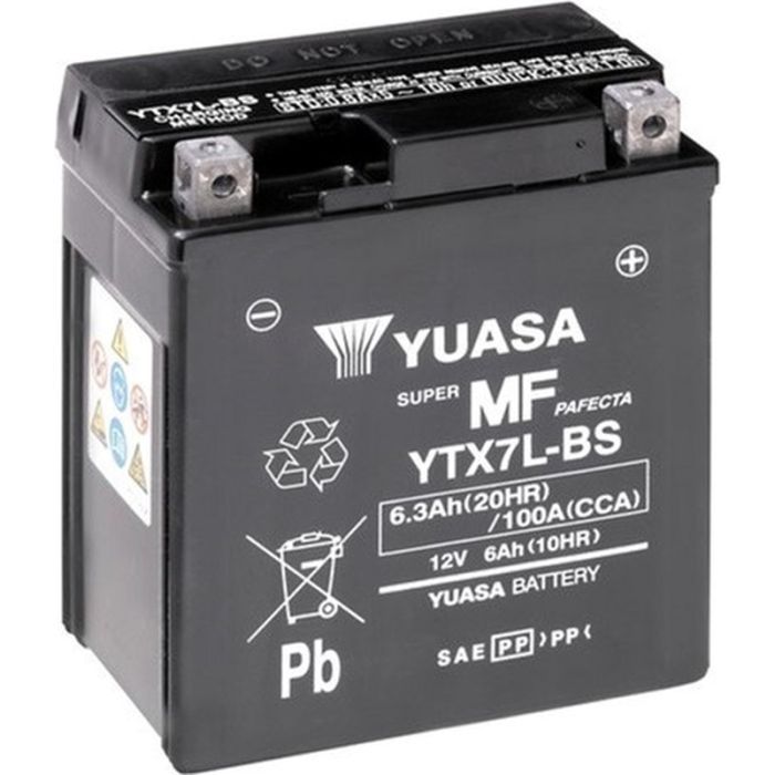 Аккумулятор автомобильный Yuasa 12V 6Ah MF VRLA Battery AGM (YTX7L-BS)