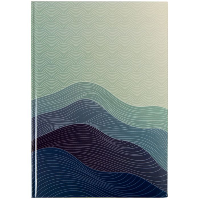 Канцелярська книга Axent Waves А4, 96 аркушів, клітинка, синя (8422-562-A)