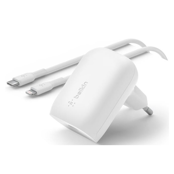 Зарядное устройство Belkin Home Charger 30W PD PPS USB-С - Lightning 1m (WCA005VF1MWH-B5)