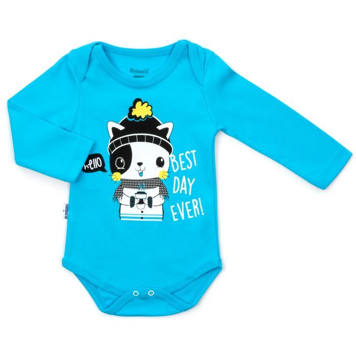 Набор детской одежды Miniworld с котиком (14710-68B-blue) изображение 2