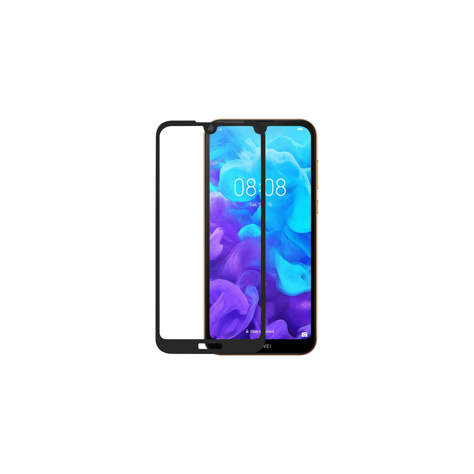 Скло захисне PowerPlant Full screen Huawei Y5 (2019), Black (GL607181)