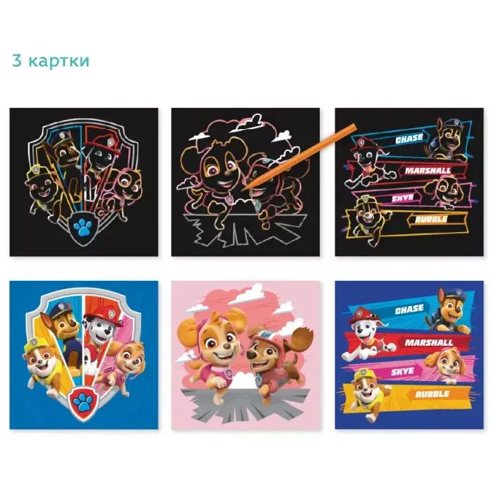 Набір для творчості DoDo гравюр Paw Patrol 3 шт (200194) зображення 3