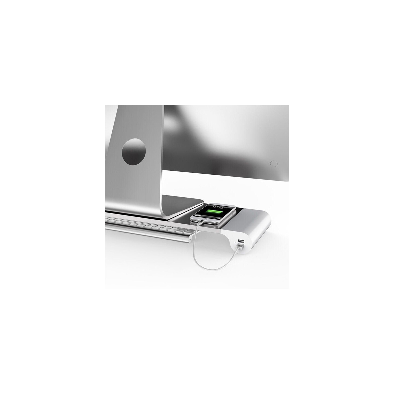 Подставка для монитора BeCover B9 with USB ports Silver (704673) изображение 6